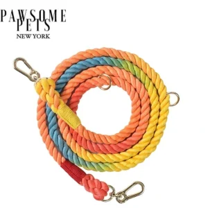 Hands-Free Dog Rope Dog Leash - Dark Rainbow