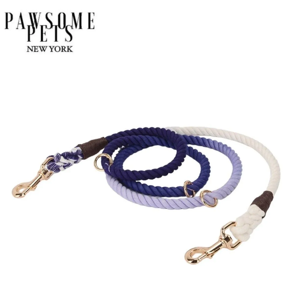 Hands-Free Dog Rope Dog Leash - Ombre Dark Purple
