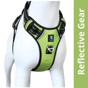 Hank 3M Reflective Harness for Puller Dogs (Neon Green)