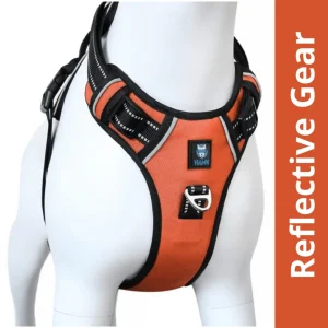 Hank 3M Reflective Harness for Puller Dogs (Neon Orange)