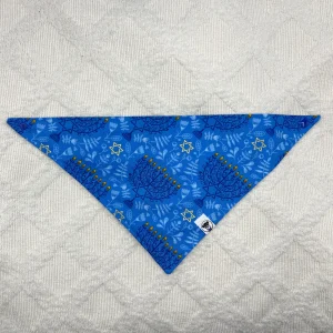 Hanukkah Menorah Light Blue Bandana