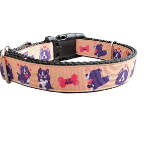 Happy Pitbulls Nylon Dog Collar