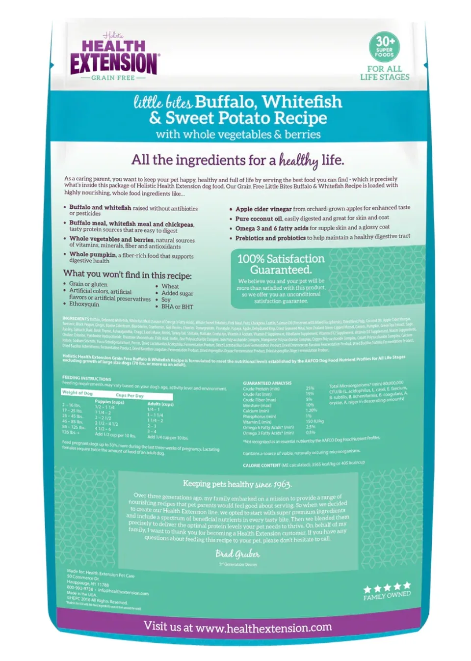 Health Extension All Life Stages Grain Free Little Bites Buffalo, Whitefish and Sweet Potato Dog Food - Image 2