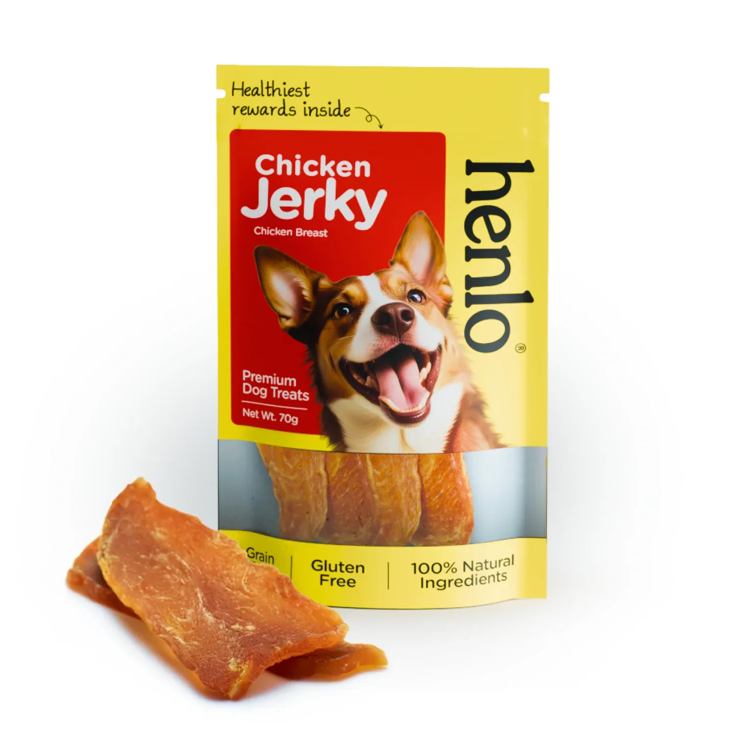 Henlo Chicken Jerky and Pops Treats for Dogs Combo - Image 2