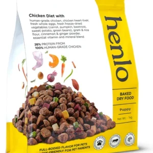 Henlo Chicken & Veg Baked Dry Food for Puppies & Small Breed Dogs | 100% Human Grade Ingredients