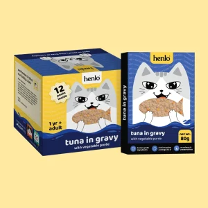 Henlo Tuna in Gravy with Vegetable Puree Adult Cat Wet Food | 100% Human Grade Ingredients