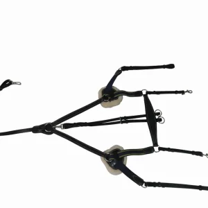 Henri de Rivel Pro 5 Point Elastic Breastplate Martingale - Running Attachment with Removable Fleece
