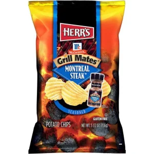 Herr's Grill Mates Chips Montreal Steak 5.5 oz.