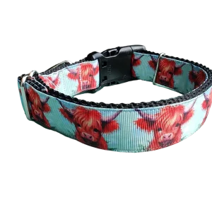 Highland Cows Nylon Dog Collar