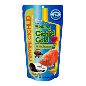 Hikari USA Cichlid Gold Sinking Pellets Fish Food, 12 oz, Mini