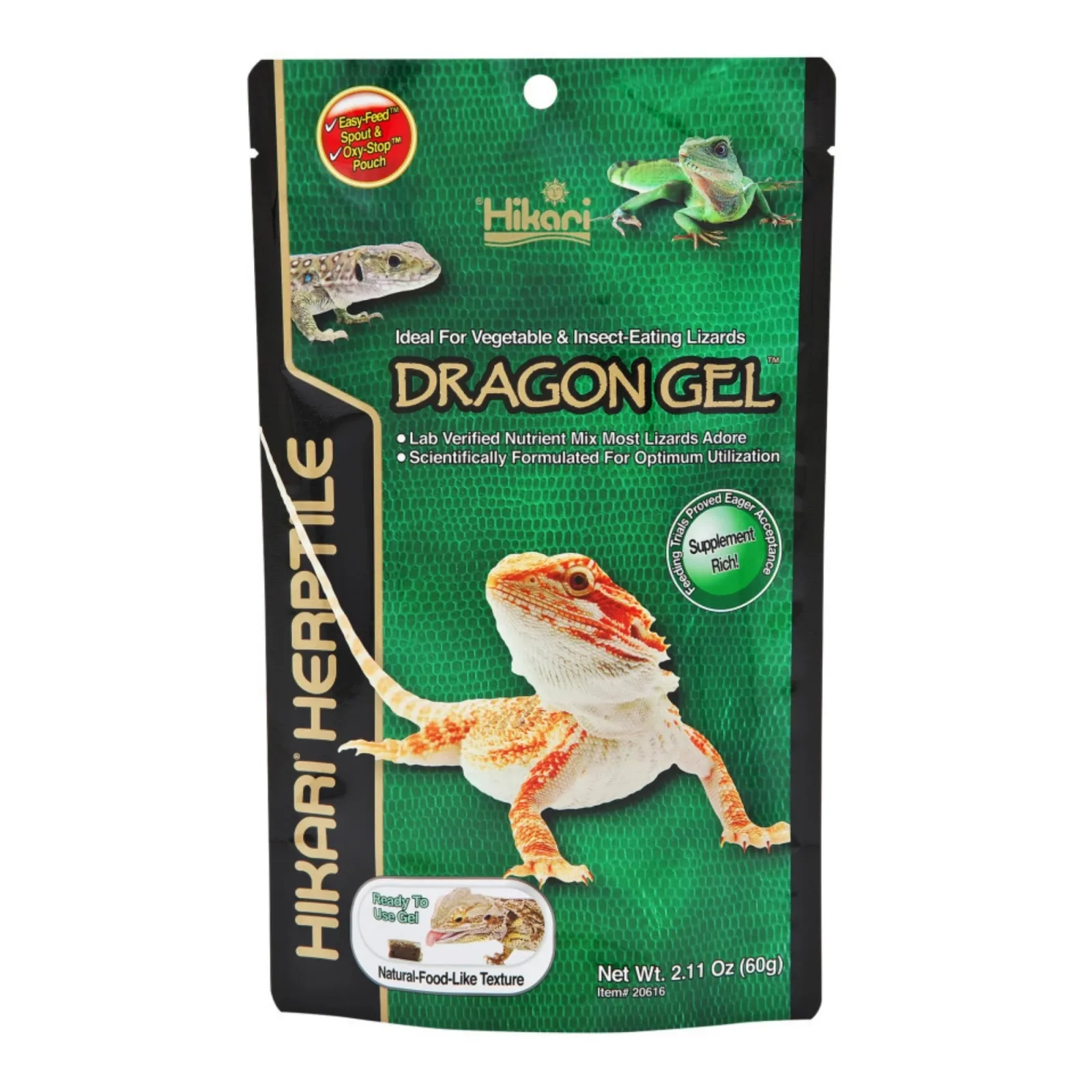 Hikari USA Herptile DragonGel Reptile Food 2.11 oz