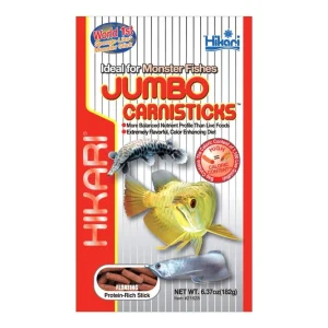 Hikari USA Jumbo CarniSticks Floating Fish Food 6.37 oz, Jumbo