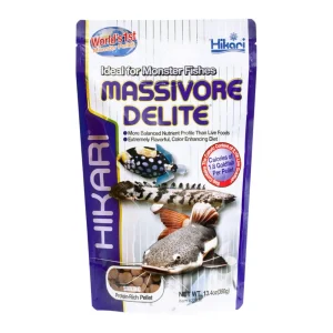 Hikari USA Massivore Delite Carnivore Pellets Fish Food, 13.4 oz, Large