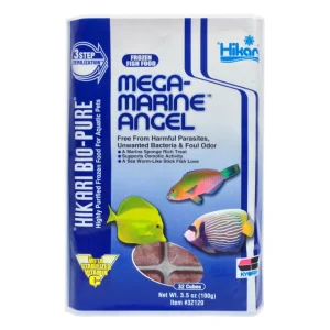 Hikari USA Mega-Marine Angel Frozen Fish Food, 3.5 oz, 32 ct