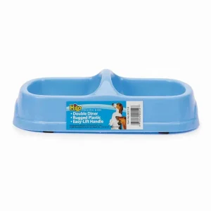 HiLo Medium Double Diner Dog Bowl, Two-Bowl Feeding Station P543