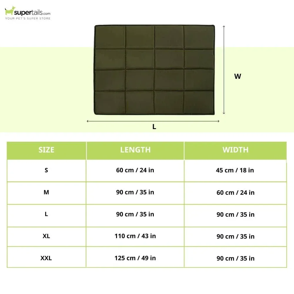 Hiputee Rectangular Shape Waterproof Polyester Fabric Flat Pad Bed for Dogs and Cats (Green) - Image 2