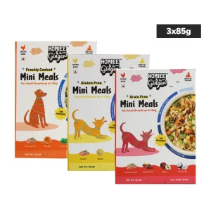 Homiee & Ginger Mini Meals Chicken & Barle, Chicken & Sweet Potato and Chicken & Quinoa Fresh Food for Dogs Combo