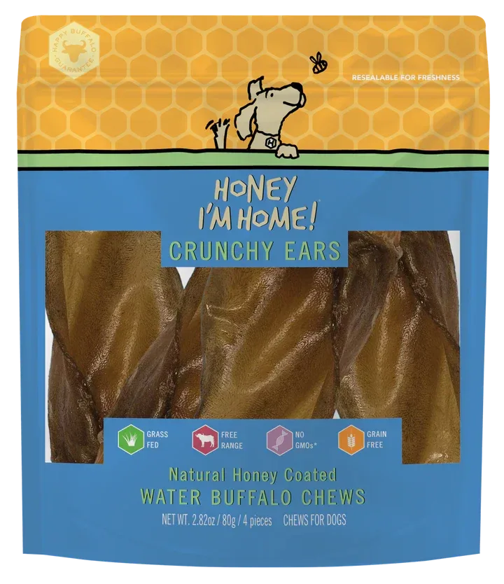 Honey Dog Buffalo Crunchy Ears (4pk)