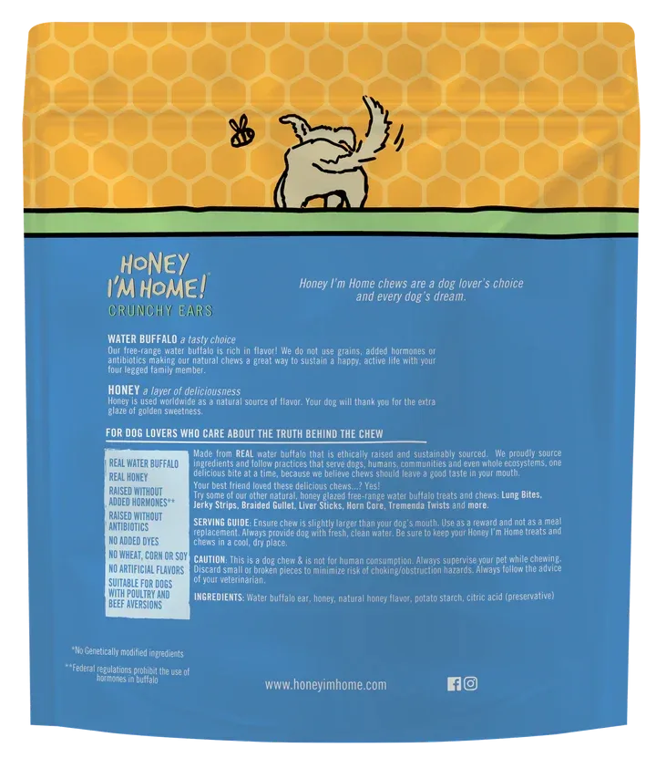 Honey Dog Buffalo Crunchy Ears (4pk) - Image 2