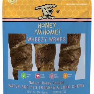 Honey Dog Buffalo Trachea Lung 6" (3pk)