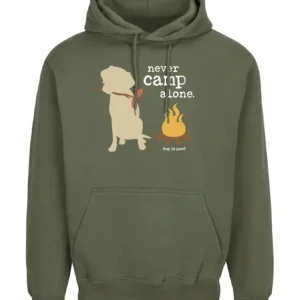 Hoodie: Never Camp Alone (Green)