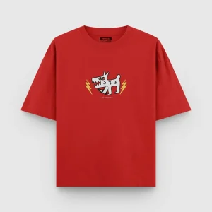 Hoomans Nice Doggo T Shirt for Men and Women (Red)