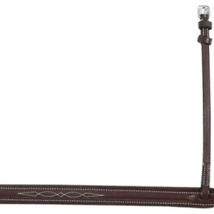 Horse Bridle Noseband - Henri de Rivel Pro Wide Padded Raised Fancy Stitched Noseband for Mono Crown Bridle