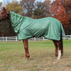 Horse Fly Sheet - TuffRider Sport Mesh Plaid Fly Protection Blanket with Tail Flap