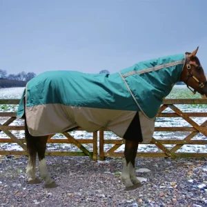 Horse Turnout Blanket - TuffRider Major 1200D Ballistic Medium Weight 220 g Detachable Neck Two-Tone Winter Blanket