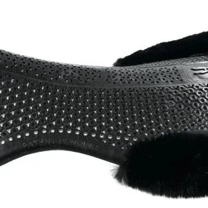 Horsena Back Balance Gel Pad (8-23 mm) with Rolled Edge Eco-Sheepskin- Jumping-Black