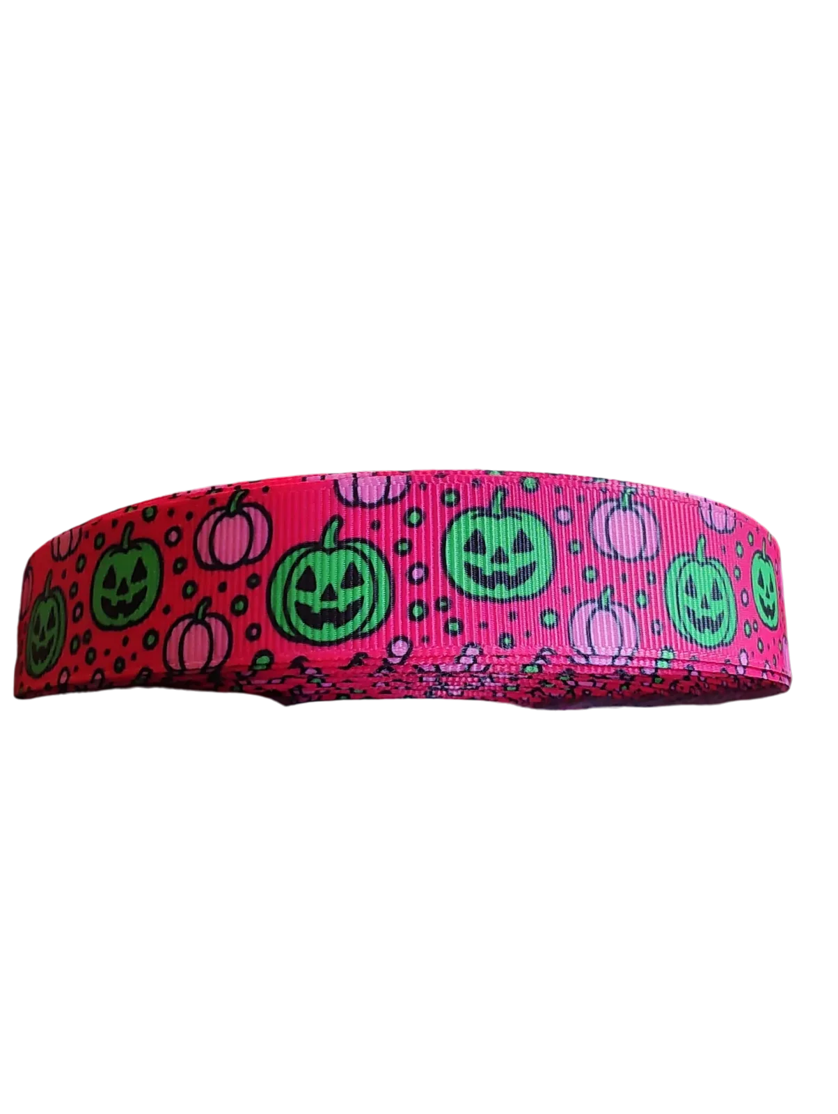 Hot Pink Pumpkins Nylon Dog Collar