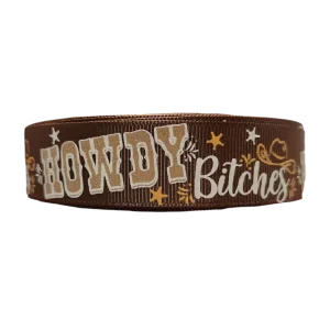 Howdy Bitches Nylon Dog Collar