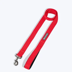 HUFT Basics Nylon Leash for Dogs (Crimson Red)