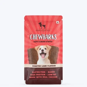 HUFT Chewbarks Gluten Free Roasted Lamb Soft Chew Strips Dog Treats