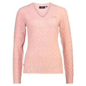 HV Polo Cable Pullover HVPClassy-Blush Melange-Large