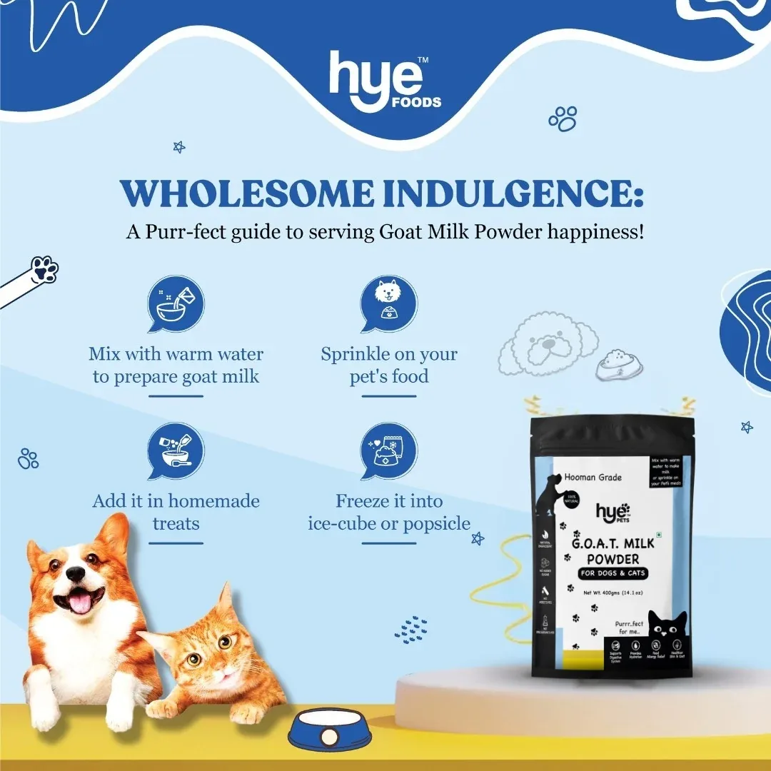 HYE Pets Nutrient Rich Goat Milk Powder for Dogs and Cats - Image 2