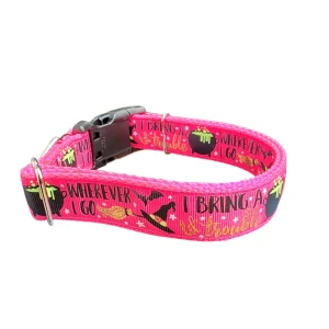 I Bring Trouble Nylon Dog Collar