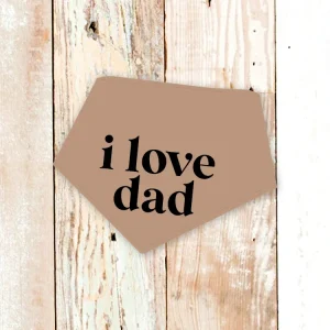 "I Love Dad" Dog Bandana
