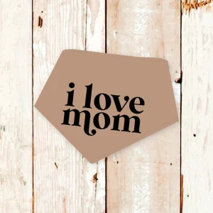 "I Love Mom" Dog Bandana