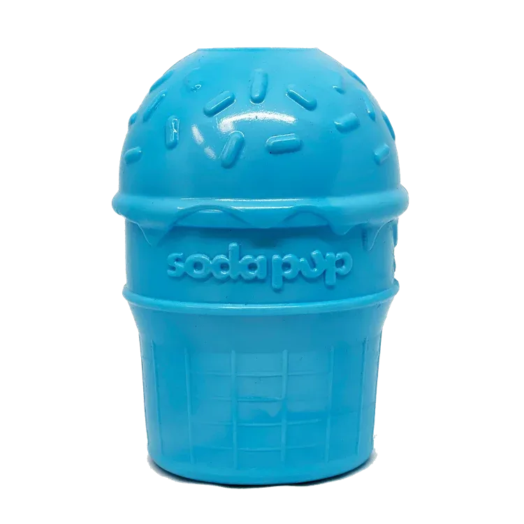 Ice Cream Cone Durable PUP-X Rubber eDispenser Chew Toy and Treat Dispenser
