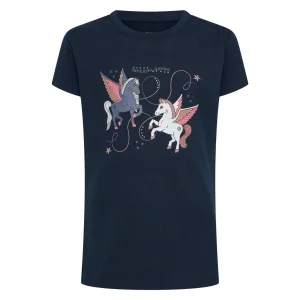 Imperial Riding Kids Tech Top, Sky/Navy, Size 128