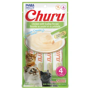 INABA Churu Chicken with Scallop Recipe Creamy Cat Treats