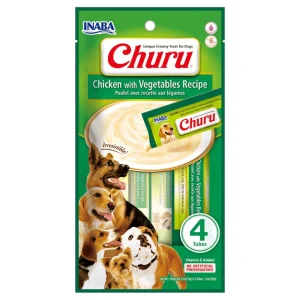 INABA Churu Chicken with Vegetable Recipe Creamy Dog Treats