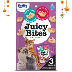 INABA Juicy Bites Shrimp and Seafood Mix Flavoured Cat Treats