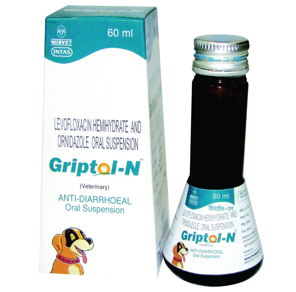 Intas Griptol N Syrup Antidiarrheal Suspension for Dogs (60ml) - Image 2