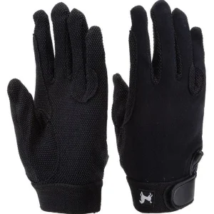 Jacks Cotton Pimple Gloves 5 Black