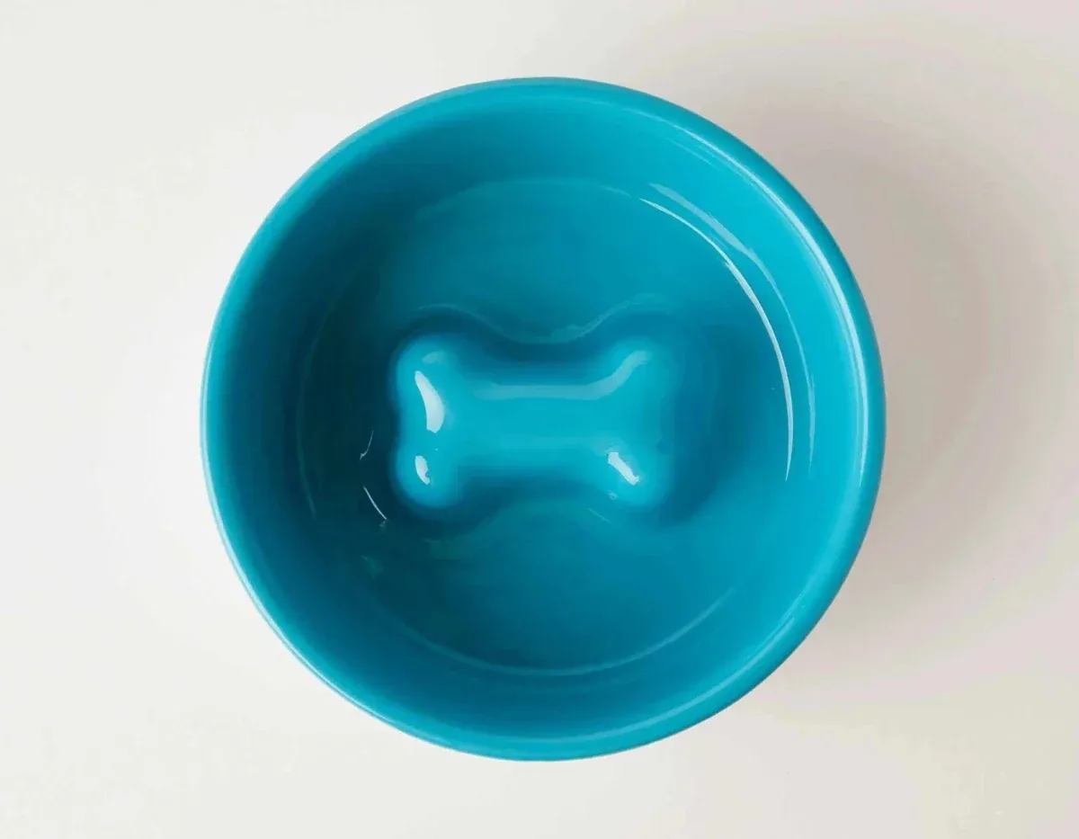 Jax & Bones Bone Slow-Feeder Stainless Steel Dog Bowl