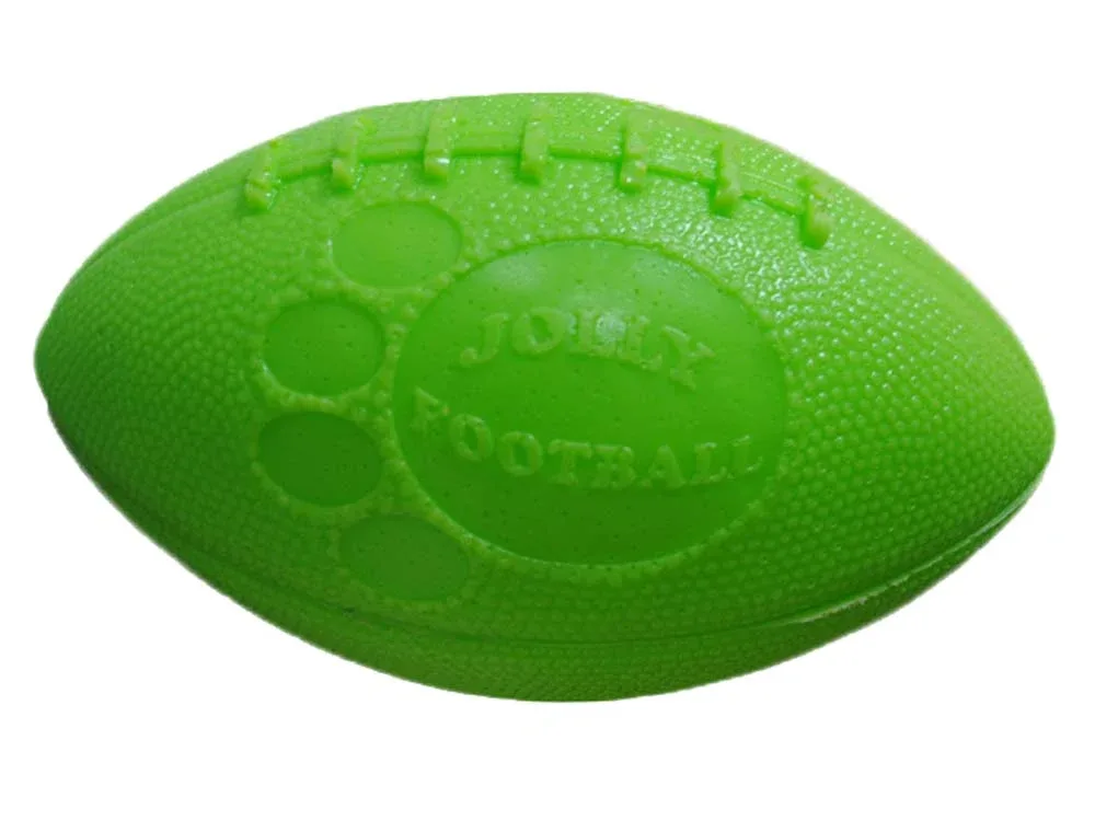 Jolly Pet Football Dog Toy Green, 8 in