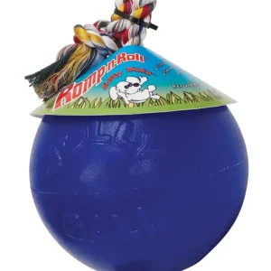 Jolly Pet Romp-n-Roll Dog Toy Durable Blue Medium, 6 in