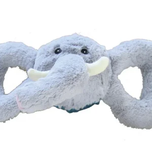 Jolly Pet Tug-a-Mals Elephant Dog Toy Grey Medium, 4 in